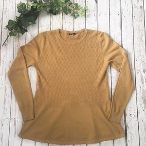 Vila Milano Mustard Yellow Peplum Sweater